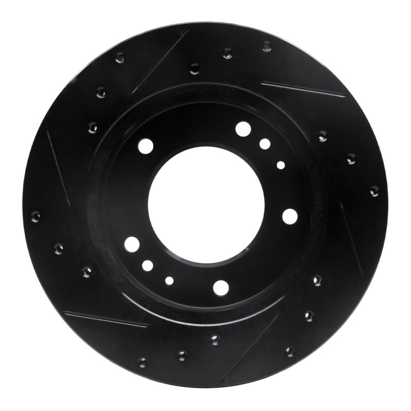 R1 Concepts R1 95-02 Kia Sportage (USA/Canada) Front Right Drilled & Slotted Black Brake Rotor