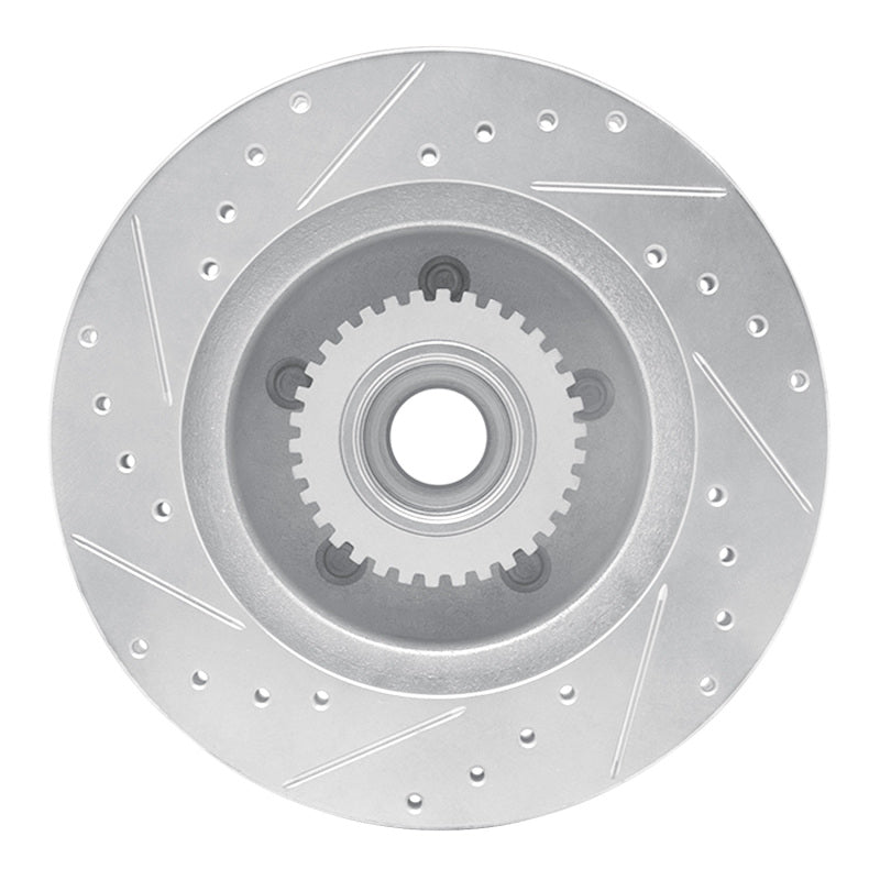 R1 Concepts R1 1991-1996 Buick Roadmaster Front Right Drilled & Slotted Silver Brake Rotor