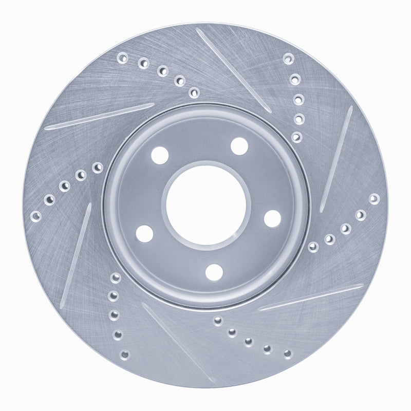 R1 Concepts R1 12-18 Ford Focus Front Left Drilled & Slotted Silver Brake Rotor