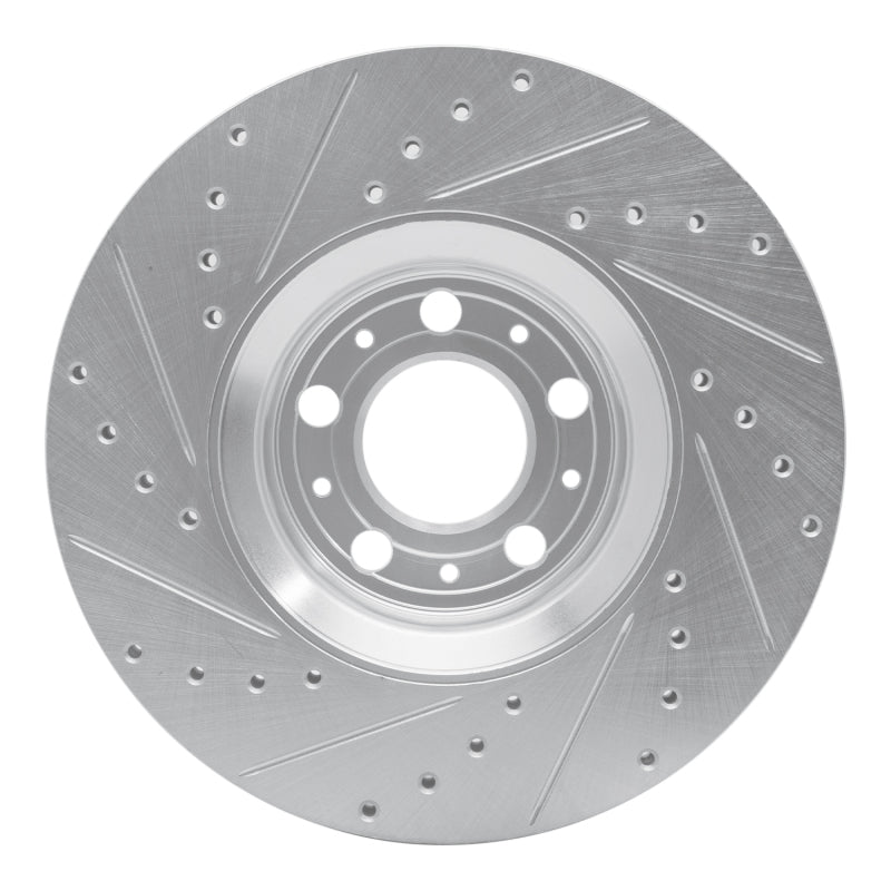 R1 Concepts R1 03-09 Volvo XC90 Front Right Drilled & Slotted Silver Brake Rotor