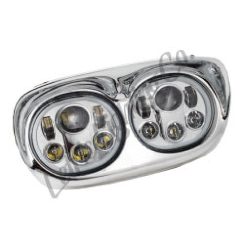 Letric Lighting Headlight Dual W/Halo 5.75in Chrome