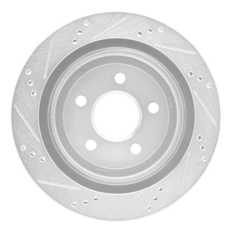 R1 Concepts R1 98-02 Chevrolet Camaro Rear Right Drilled & Slotted Silver Brake Rotor