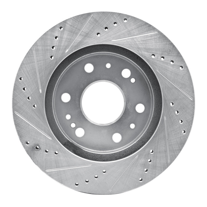 R1 Concepts R1 05-19 Chevrolet Silverado 1500 Front Right Drilled & Slotted Silver Brake Rotor