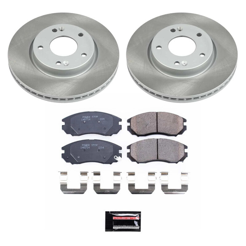 PowerStop Power Stop 04-06 Hyundai Tiburon Front Semi-Coated Rotor Kit