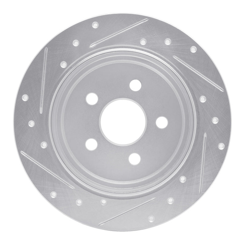 R1 Concepts R1 95-03 Chrysler PT Cruiser Rear Right Drilled & Slotted Silver Brake Rotor