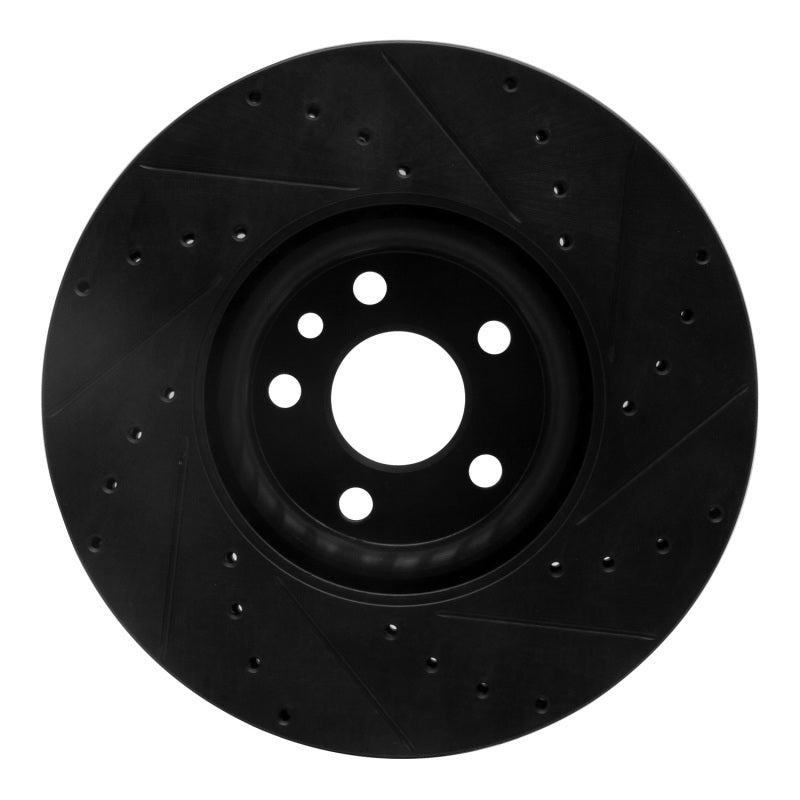 R1 Concepts R1 16-17 Volvo XC60 Front Left Drilled & Slotted Black Brake Rotor