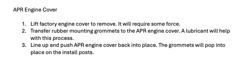 APR 22-26 Audi A3/A3 Quattro/S3/VW Golf R/GTI EA888.4 (8Y/MK8) 2.0T Forged Carbon Fiber Engine Cover