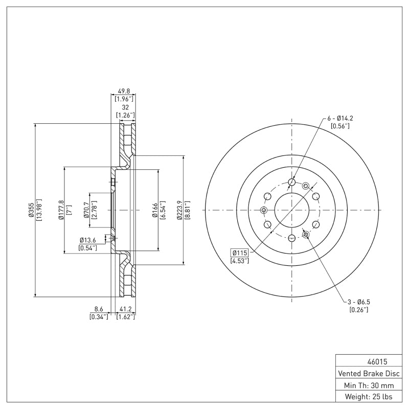 DFC 04-11 Cadillac CTS Front GeoSPEC Coated Rotor