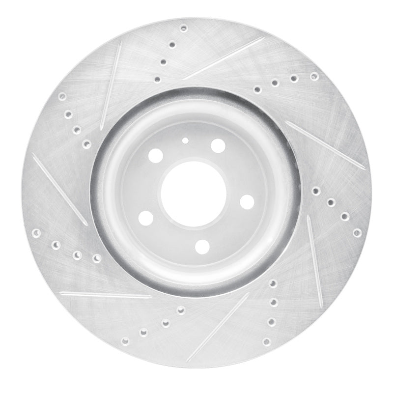 R1 Concepts R1 12-20 Audi A6 (USA/Canada) Front Right Drilled & Slotted Silver Brake Rotor