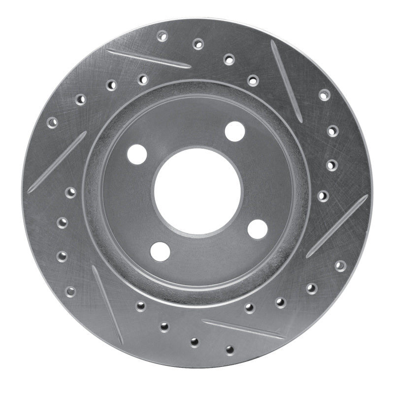 R1 Concepts R1 81-87 Chrysler Town & Country Front Left Drilled & Slotted Silver Brake Rotor