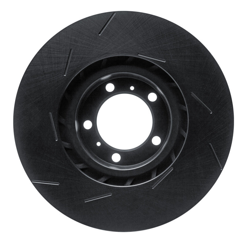 R1 Concepts R1 14-21 Porsche Cayenne Right Front Slotted Black Brake Rotor