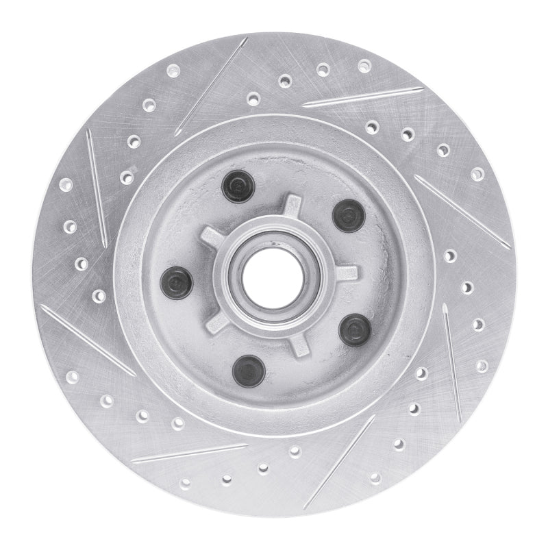 R1 Concepts R1 77-95 Buick Electra Front Right Drilled & Slotted Silver Brake Rotor