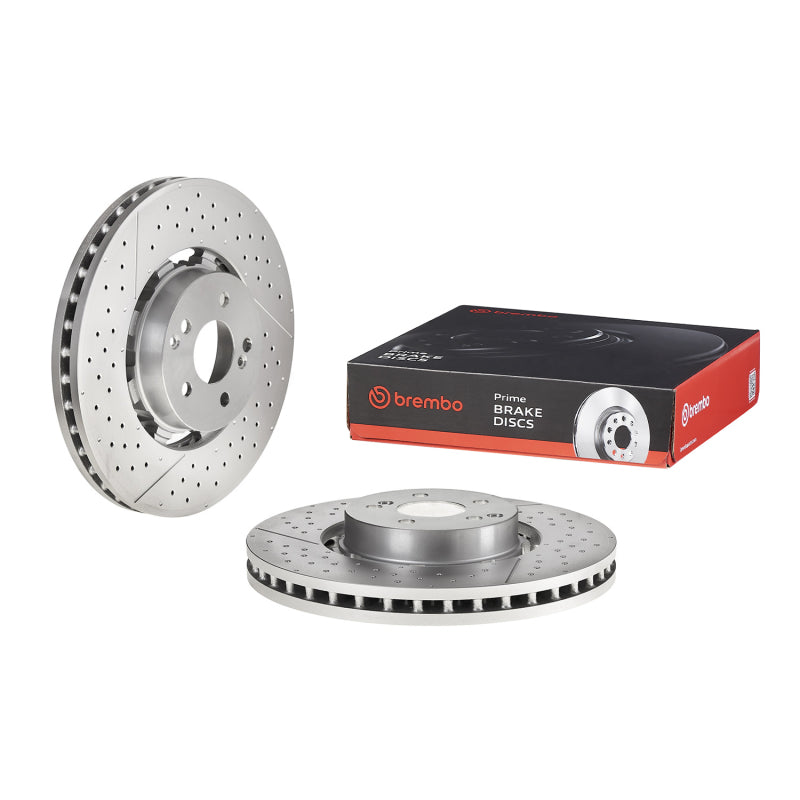Brembo OE Brembo 17-22 Porsche 718 Boxster/718 Cayman/09-16 Porsche 911 Front Right Drilled UV Coated Rotor