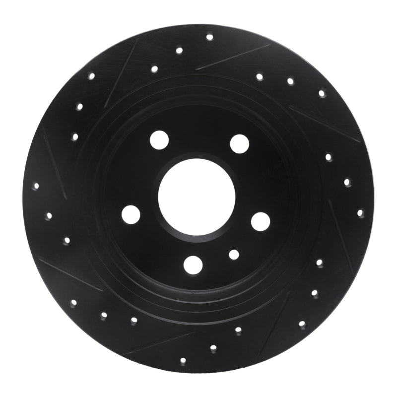 R1 Concepts R1 11-16 Buick LaCrosse Rear Right Drilled & Slotted Black Brake Rotor
