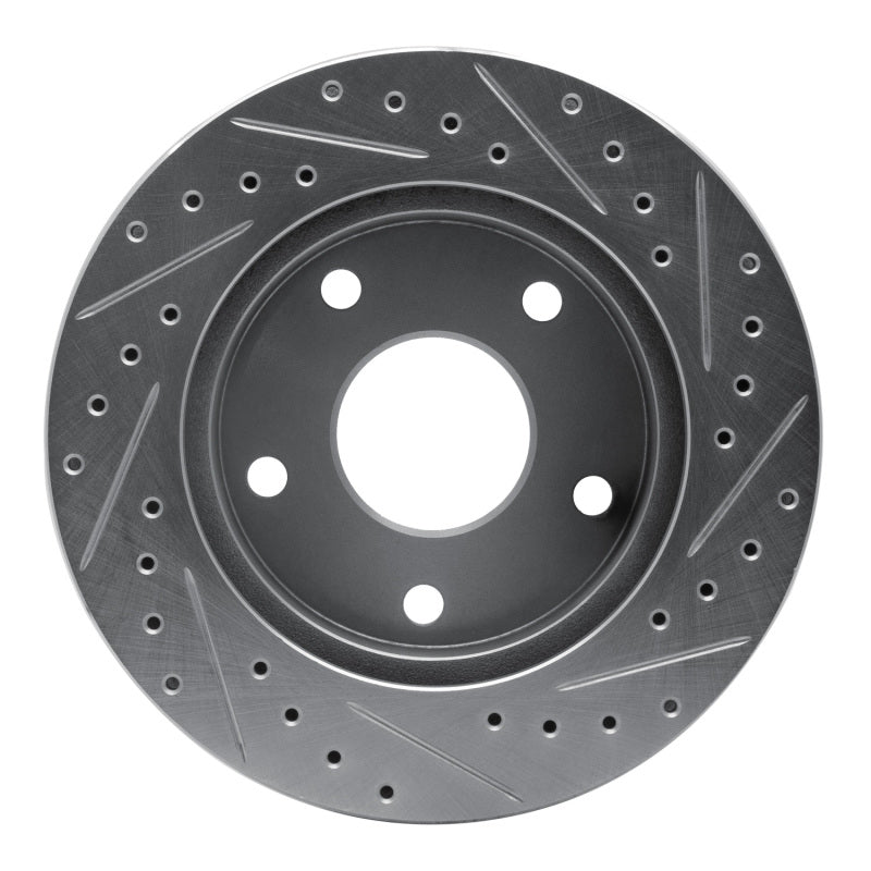 R1 Concepts R1 94-99 Dodge Ram 1500 Pickup Front Left Drilled & Slotted Silver Brake Rotor