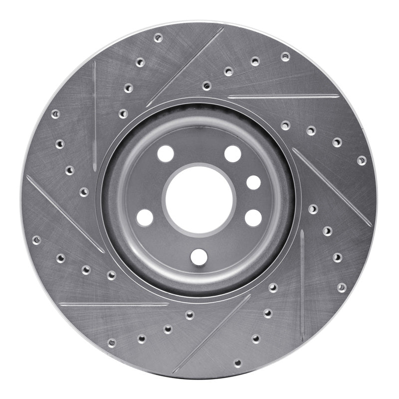 R1 Concepts R1 16-17 Volvo XC60 Front Right Drilled & Slotted Silver Brake Rotor
