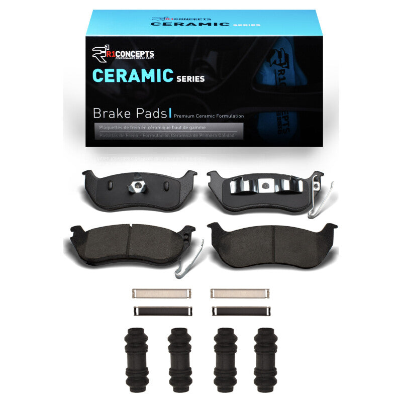 R1 Concepts R1 2003-2010 Ford Explorer Sport Trac Rear R1 Ceramic Pads & Hardware Kit