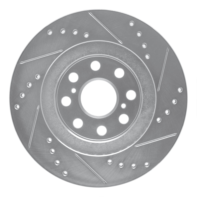R1 Concepts R1 00-05 Toyota MR2 Spyder Rear Left Drilled & Slotted Silver Brake Rotor