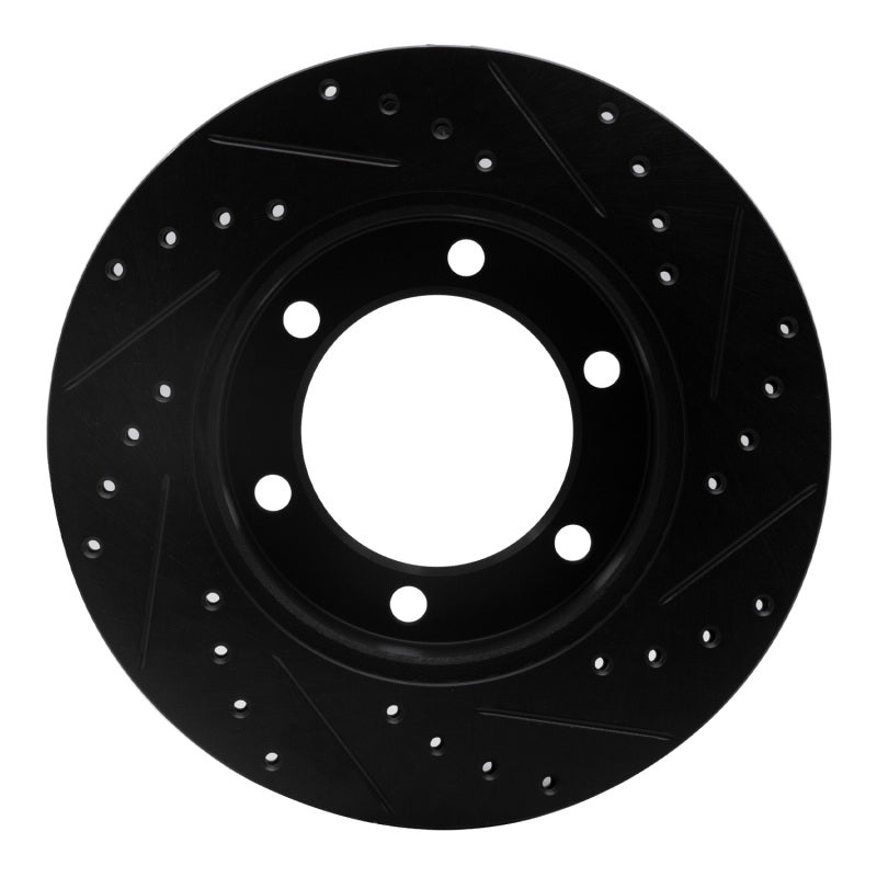 R1 Concepts R1 95-04 Toyota Tacoma Front Left Drilled & Slotted Black Brake Rotor