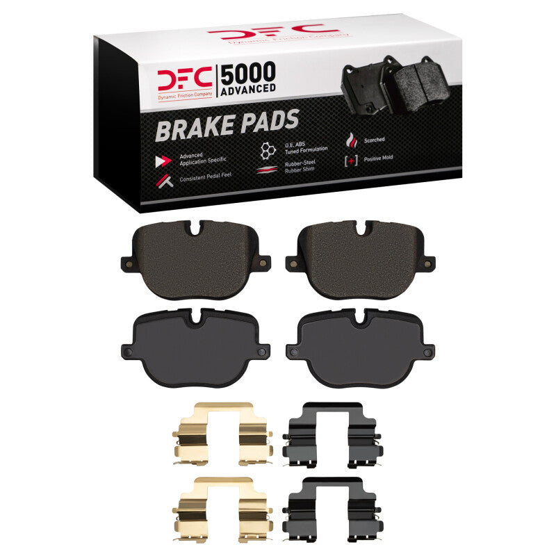 DFC 10-13 Land Rover Range Rover Sport Rear 5000 Advanced Low Metallic Brake Pads and Hardware Kit