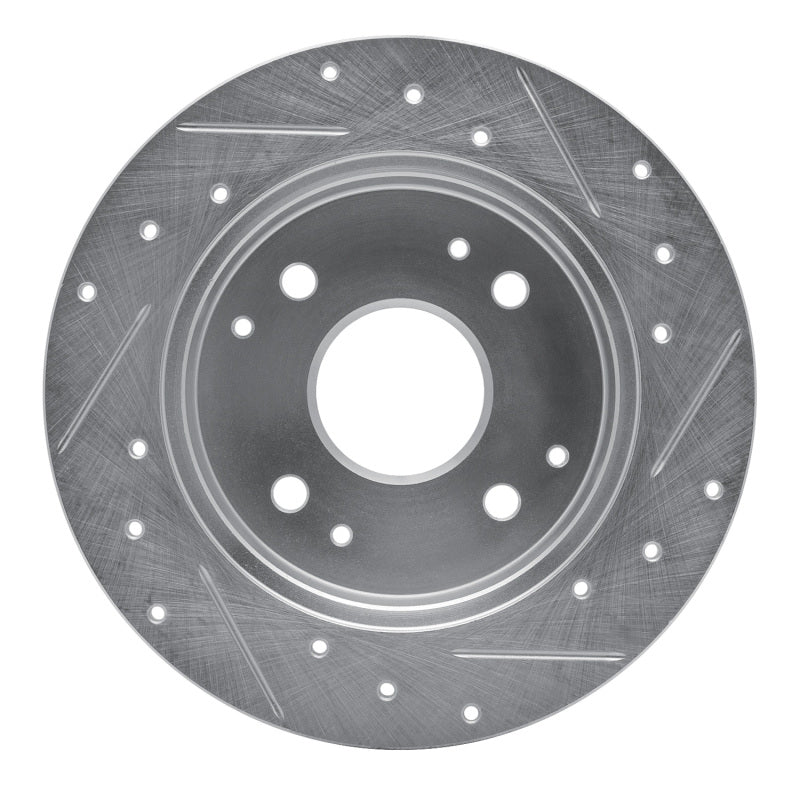 R1 Concepts R1 98-02 Acura CL Rear Left Drilled & Slotted Silver Brake Rotor