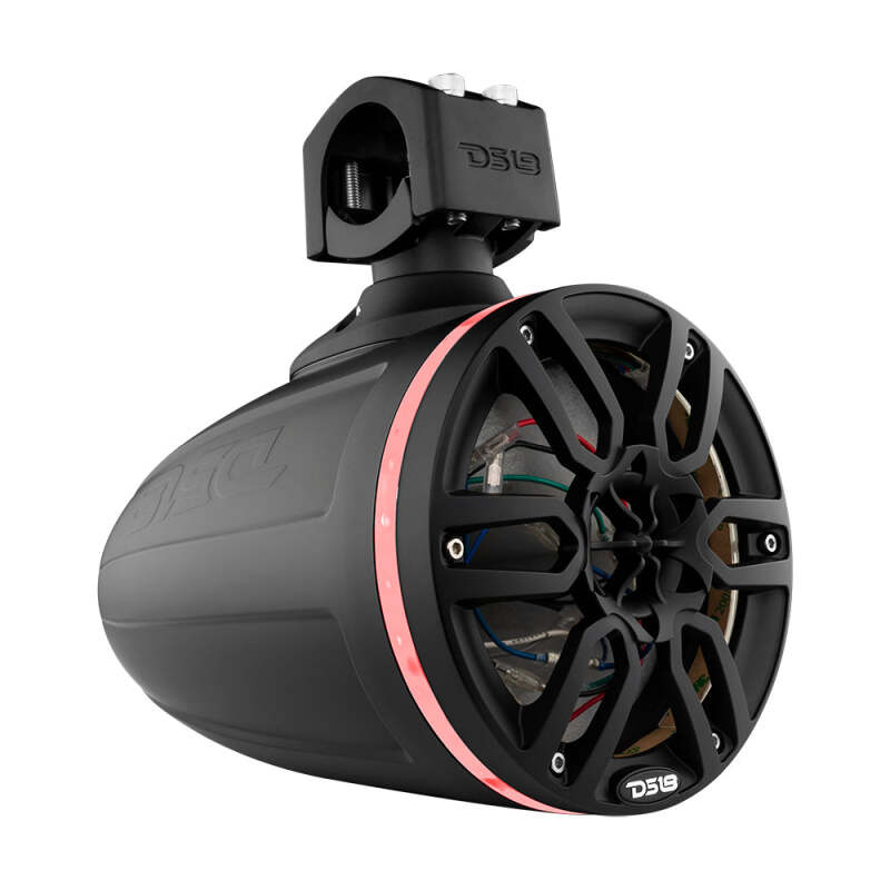 DS18 Marine And Powersports Towers Speakers Not Included 6.5in RGB LED Lights Black