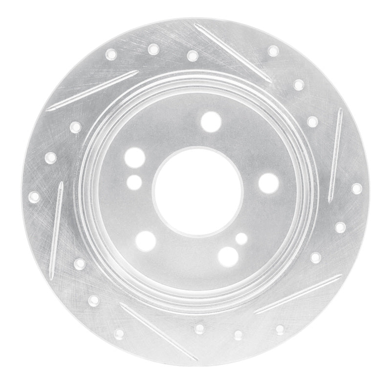 R1 Concepts R1 83-95 Mercedes-Benz E300 Rear Left Drilled & Slotted Silver Brake Rotor