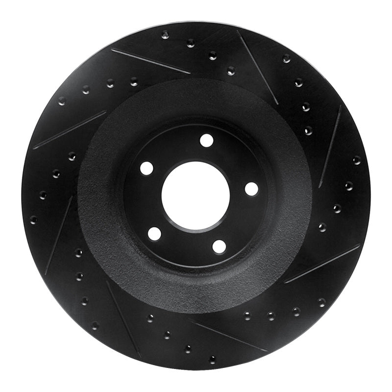 R1 Concepts R1 08-14 Chrysler 200 Front Left Drilled & Slotted Black Brake Rotor
