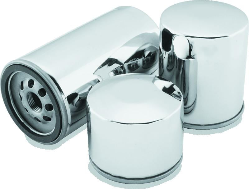 TwinPower Twin Power Twin Cam and M8 Chrome Magnetic Oil Filter Replaces H-D 63798-99 with Backflow Valve