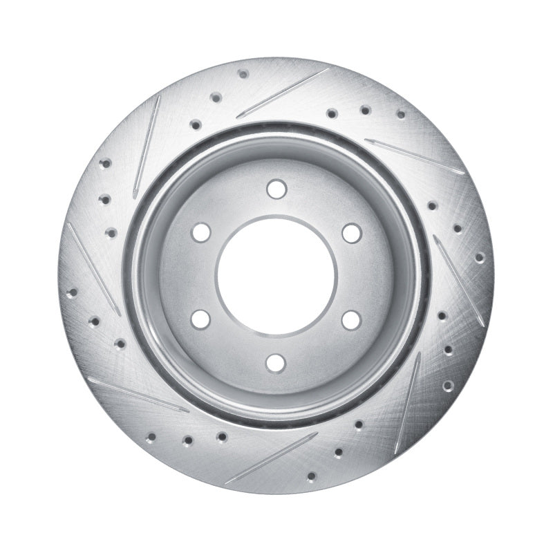 R1 Concepts R1 19-25 Ford BRONCO Rear Right Drilled & Slotted Silver Brake Rotor