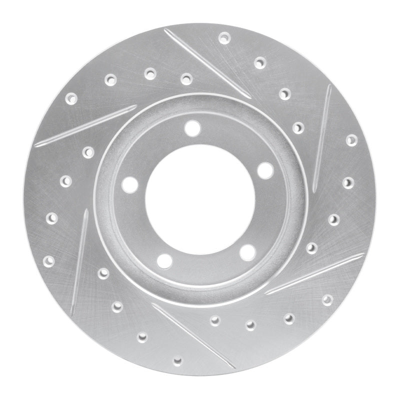 R1 Concepts R1 79-83 Toyota Pickup Front Left Drilled & Slotted Silver Brake Rotor