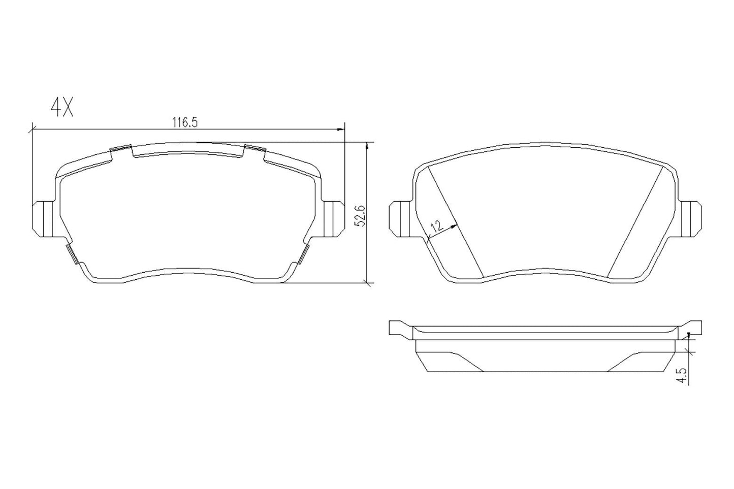 BOGAP N8210100 Brake Pad Set, Disc Brake