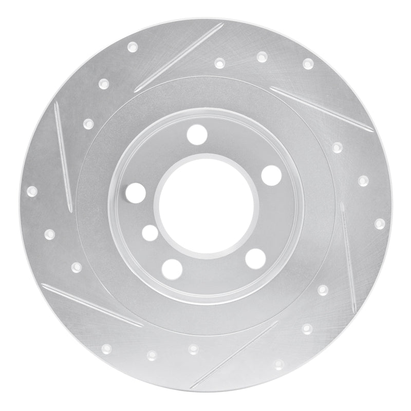 R1 Concepts R1 15-26 BMW 228I xDrive Gran Coupe Front Right Drilled & Slotted Silver Brake Rotor