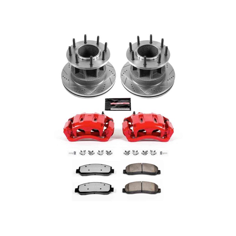 PowerStop Power Stop 07-11 Ford F-350 Super Duty Front Z36 Truck & Tow Kit w/Cals