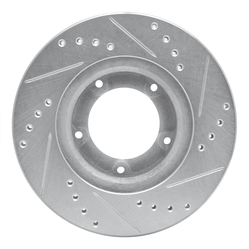 R1 Concepts R1 89-08 Toyota Hilux (Mexico) Front Left Drilled & Slotted Silver Brake Rotor