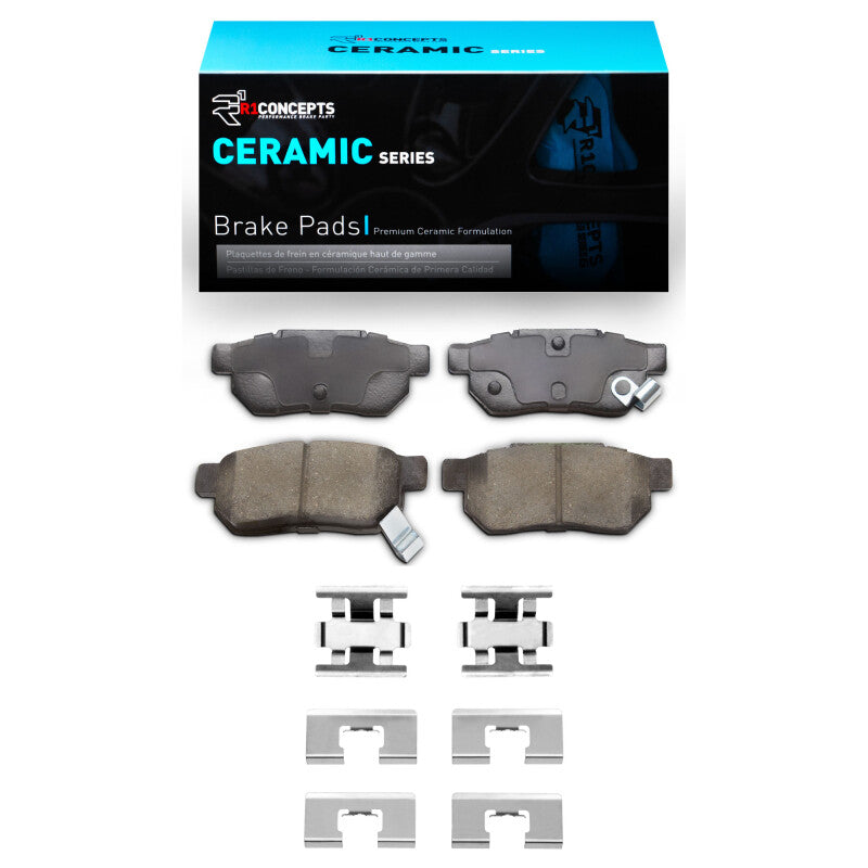 R1 Concepts R1 85-89 Acura Integra Rear Ceramic Pads & Hardware Kit