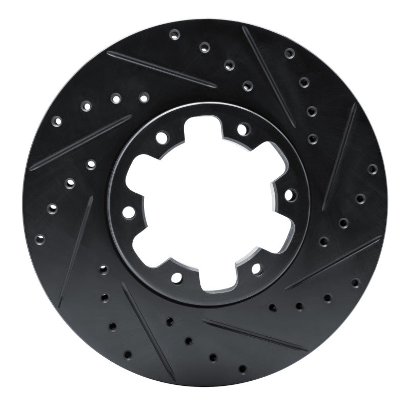 R1 Concepts R1 96-04 Infiniti QX4 Front Right Drilled & Slotted Black Brake Rotor