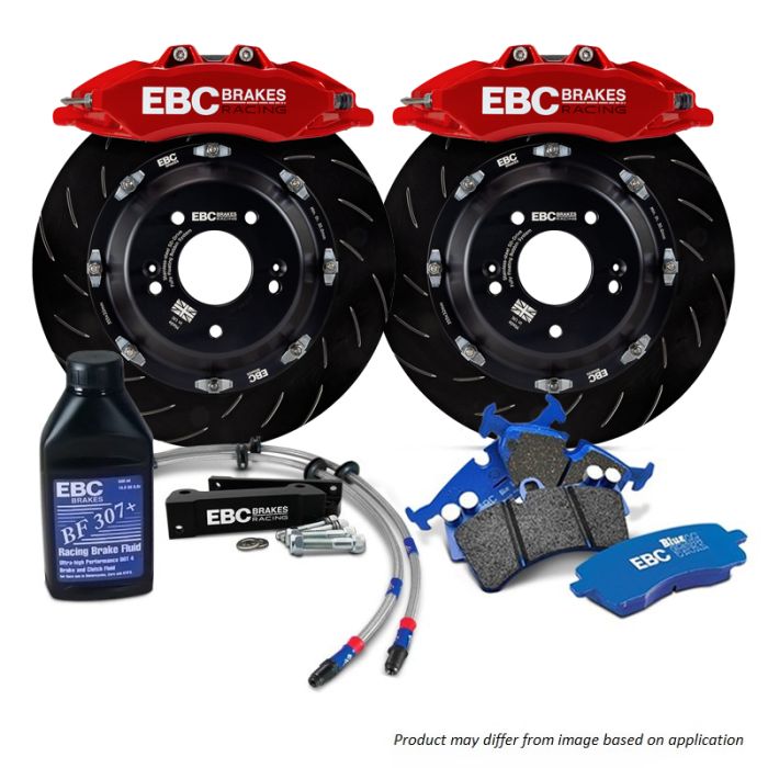EBC BBK033RED1 Big Brake Kit Front 355x32mm Curved Slotted Apollo6 Red