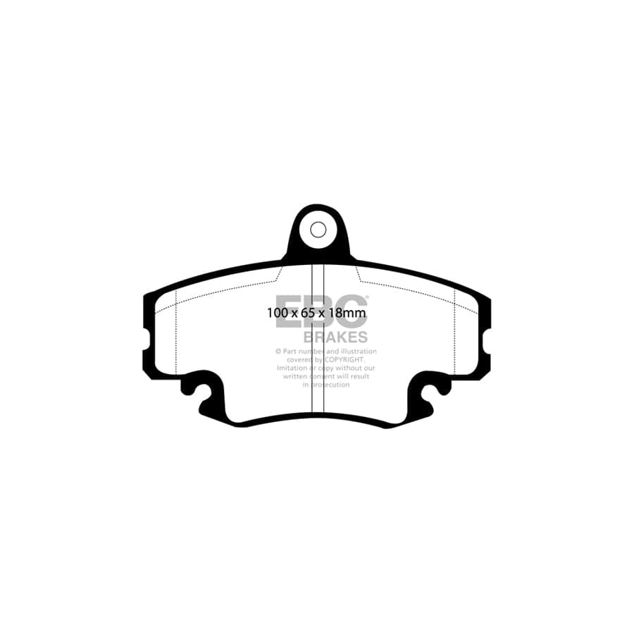 EBC PD03KF372 Dacia Renault Yellowstuff Front Brake Pad & Plain Disc Kit 2 | ML Performance US Car Parts