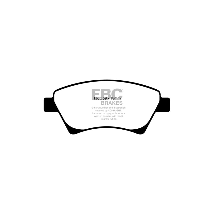 EBC PD06KF527 Renault Greenstuff Front Brake Pad & USR Disc Kit - Girling/TRW Caliper 2 | ML Performance US Car Parts
