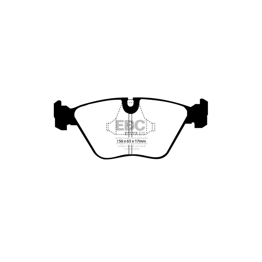 EBC PD07KF091 Daimler Jaguar Redstuff Front Brake Pad & USR Disc Kit - ATE Caliper 2 | ML Performance US Car Parts