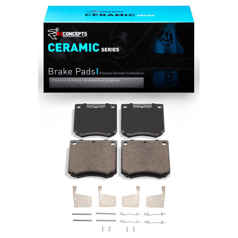 R1 Concepts R1 1970-1977 Mercury CAPRI Front R1 Ceramic Pads & Hardware Kit