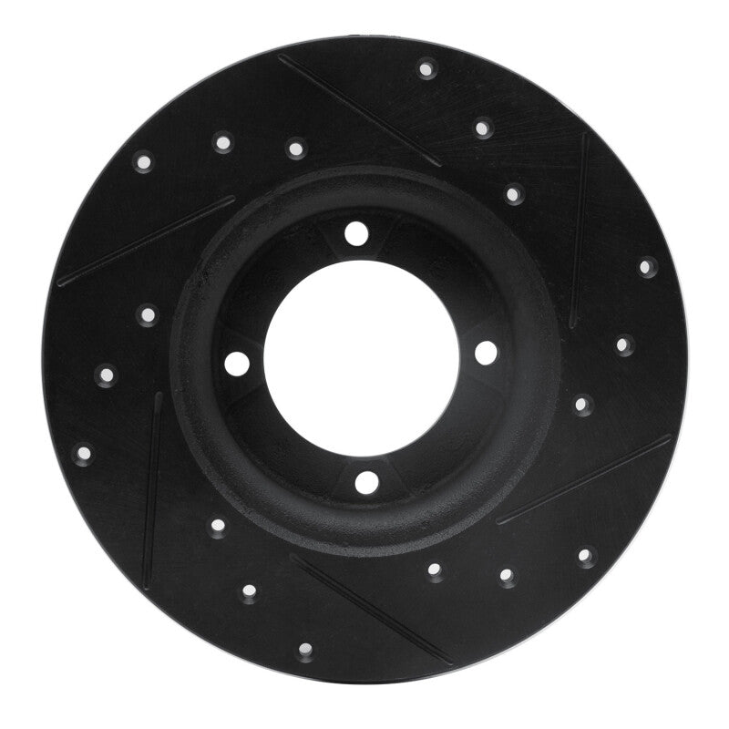 R1 Concepts R1 74-84 Ford COURIER (USA/Canada) Front Left Drilled & Slotted Black Brake Rotor