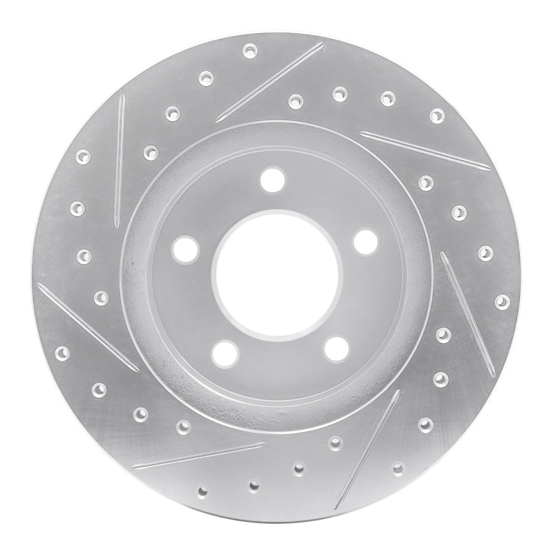 R1 Concepts R1 93-97 Chrysler CONCORDE Front Right Drilled & Slotted Silver Brake Rotor