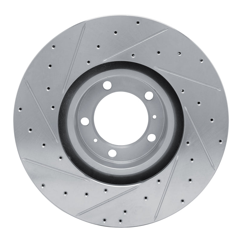 R1 Concepts R1 10-24 Audi RS e-Tron GT Right Front Drilled & Slotted Silver Brake Rotor