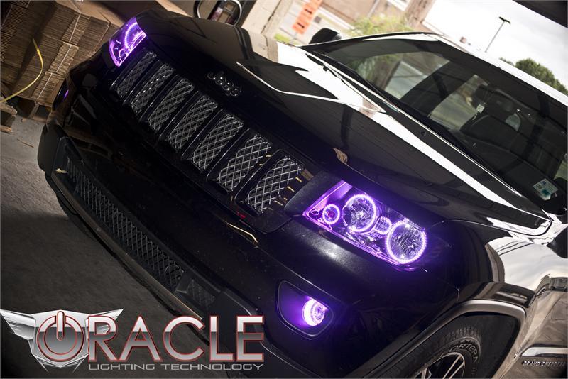 ORACLE Lighting Oracle Jeep Grand Cherokee 11-13 Triple Halo Kit - ColorSHIFT w/ 2.0 Controller