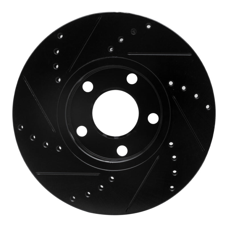 R1 Concepts R1 92-08 Audi A4 (USA/Canada) Front Right Drilled & Slotted Black Brake Rotor