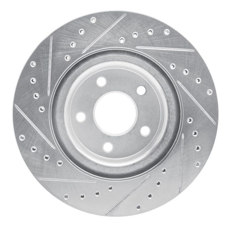 R1 Concepts R1 07-10 Chevrolet COBALT Front Right Drilled & Slotted Silver Brake Rotor