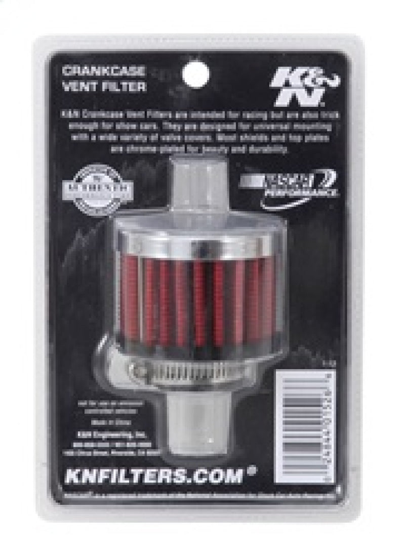 K&N Engineering K&N 3/4 inch ID 2 inch OD 1.5 inch H Clamp On Crankcase Vent Filter