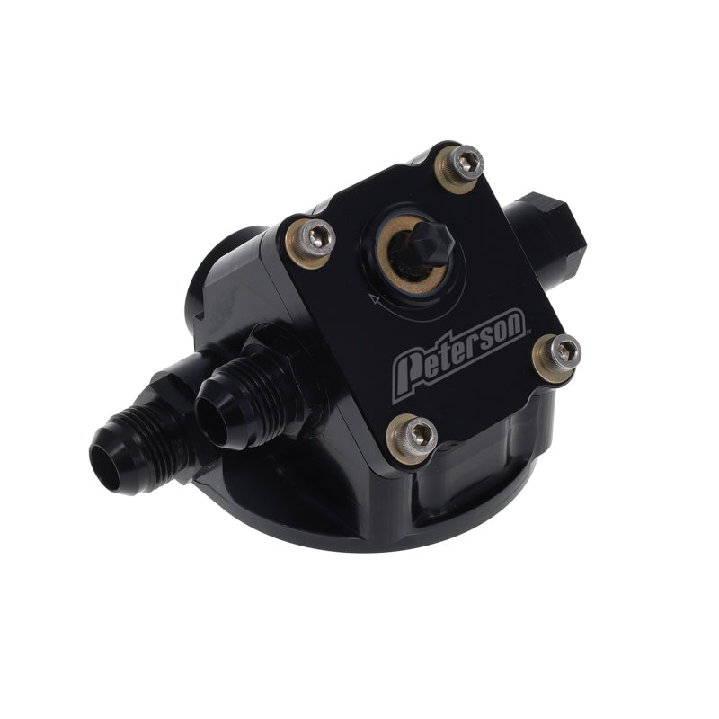 Peterson Fluid Systems Primer Filter Mount -10AN Ford - Left to Right